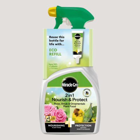 Miracle-Gro 2 in 1 Nourish &amp; Protect Rose, Shrubs &amp; Ornamental Plant Food